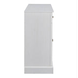 Runesay 60 in. W x 15.7 in. D x 33.9 in. H Antique White MDF Ready to Assemble Kitchen Cabinet Sideboard with Drawers and Doors