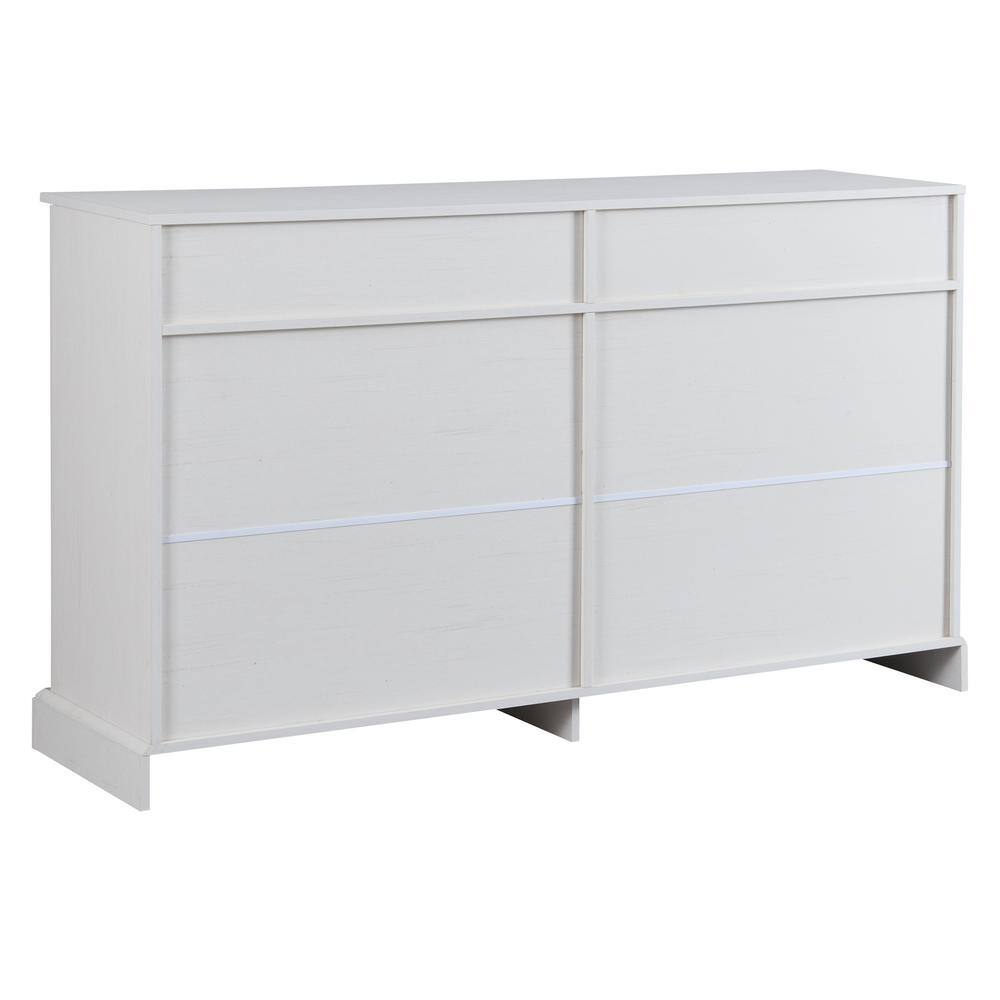 Runesay 60 in. W x 15.7 in. D x 33.9 in. H Antique White MDF Ready to Assemble Kitchen Cabinet Sideboard with Drawers and Doors