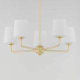Maxim Lighting Bristol 5-Light Brass Chandelier, 34 in. Wide