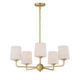 Maxim Lighting Bristol 5-Light Brass Chandelier, 34 in. Wide