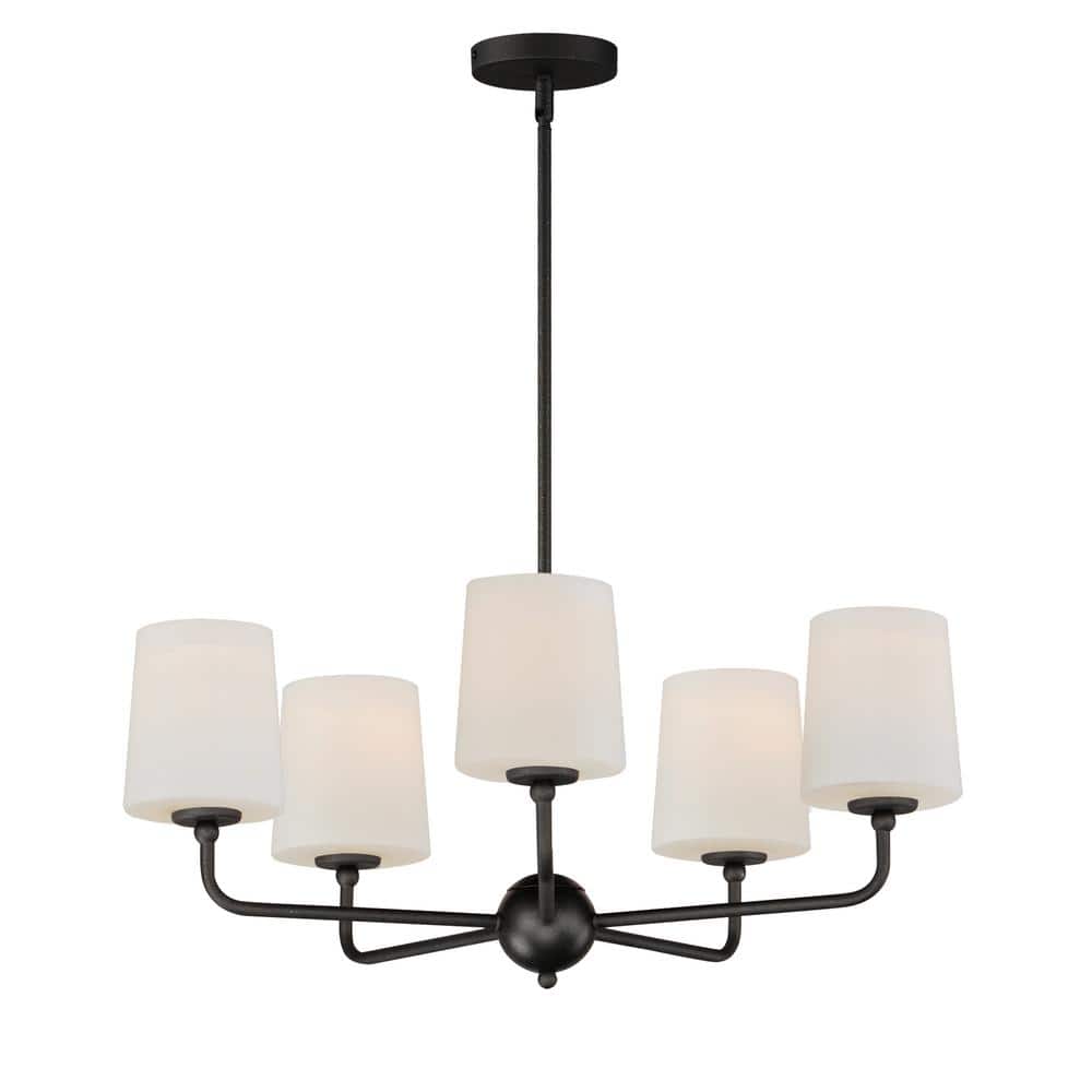 Maxim Lighting Bristol 5-Light Black Chandelier, 34 in. Wide