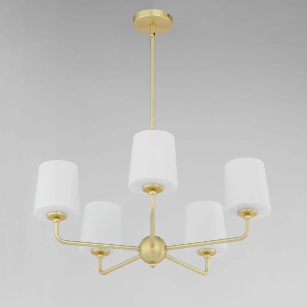 Maxim Lighting Bristol 5-Light Brass Chandelier, 34 in. Wide