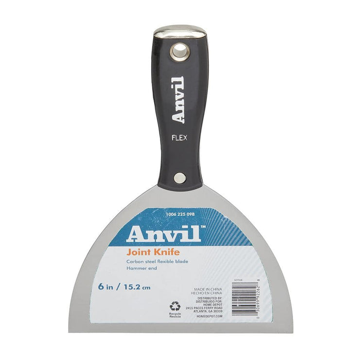 Anvil 6 in. Steel Joint Knife with Plastic Handle and Hammer End