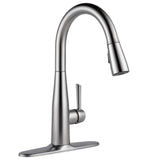 Delta Essa Arctic Stainless Single-Handle Deck-Mount Pull-Down Kitchen Faucet, 15.75 in Height, 9.38 in Spout Reach