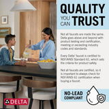 Delta Essa Arctic Stainless Single-Handle Deck-Mount Pull-Down Kitchen Faucet, 15.75 in Height, 9.38 in Spout Reach