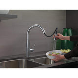 Delta Essa Arctic Stainless Single-Handle Deck-Mount Pull-Down Kitchen Faucet, 15.75 in Height, 9.38 in Spout Reach