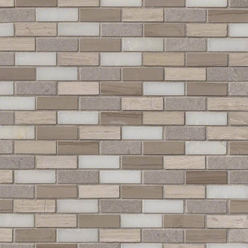 MSI Arctic Storm 12 in. x 12 in. x 10mm Honed Marble Mesh-Mounted Mosaic Floor and Wall Tile (1 sq. ft.)