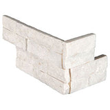 MSI Arctic White Ledger Panel 6 in. x 24 in. Natural Marble Wall Tile (10 cases / 60 sq. ft. / pallet)