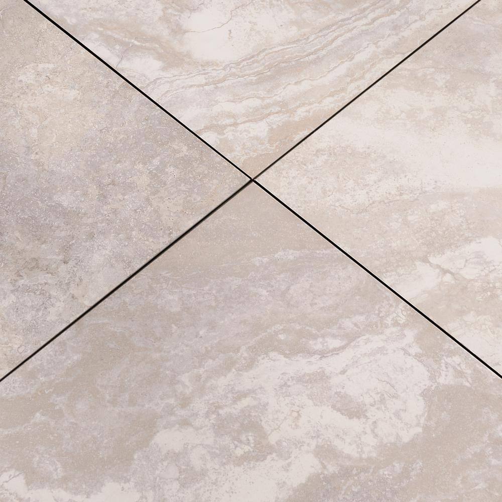MSI Argento Travertino 2 cm. x 24 in. x 24 in. Matte Porcelain Stone Look Paver Tile (2 Pieces/8 sq. ft. / case)