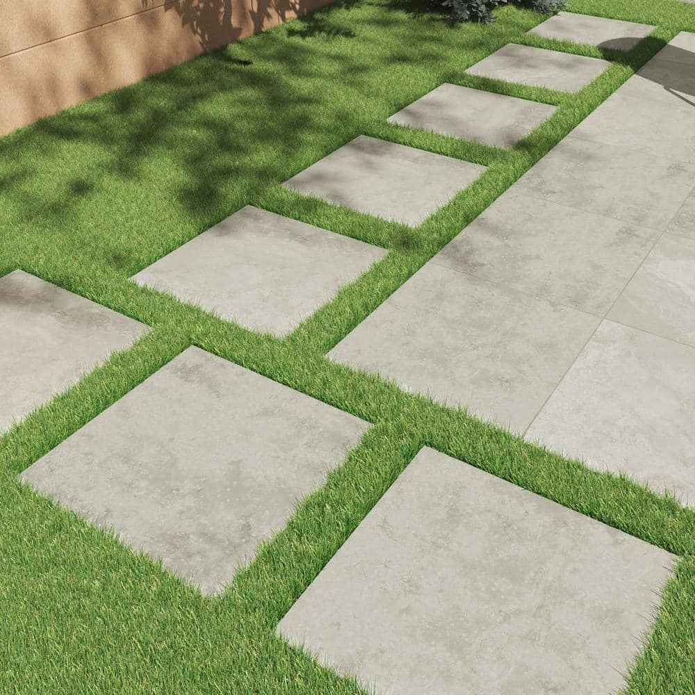 MSI Argento Travertino 2 cm. x 24 in. x 24 in. Matte Porcelain Stone Look Paver Tile (2 Pieces/8 sq. ft. / case)