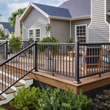 Aria Railing 36 in. x 91.31 in. Black Powder Coated Aluminum Preassembled Deck Stair Railing Kit