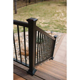 Aria Railing 36 in. x 91.31 in. Black Powder Coated Aluminum Preassembled Deck Stair Railing Kit