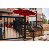 Aria Railing 36 in. x 91.31 in. Black Powder Coated Aluminum Preassembled Deck Stair Railing Kit