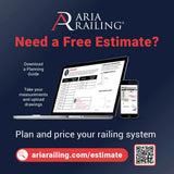 Aria Railing 36 in. x 91.31 in. Black Powder Coated Aluminum Preassembled Deck Stair Railing Kit