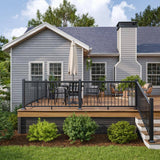 Aria Railing 36 in. x 91.31 in. Black Powder Coated Aluminum Preassembled Deck Stair Railing Kit