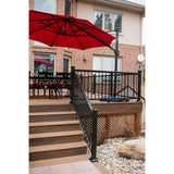 Aria Railing 36 in. x 91.31 in. Black Powder Coated Aluminum Preassembled Deck Stair Railing Kit