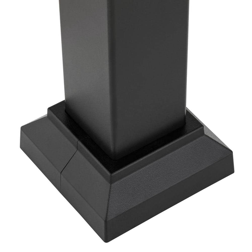 Aria Railing 3 in. x 3 in. x 36 in. Black Powder Coated Aluminum Deck Post Kit