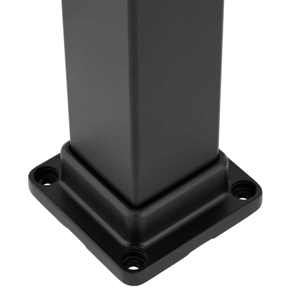 Aria Railing 3 in. x 3 in. x 36 in. Black Powder Coated Aluminum Deck Post Kit