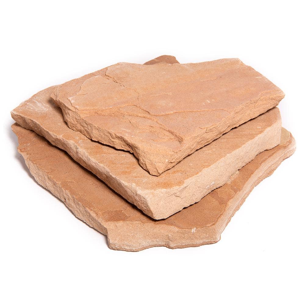 Southwest Boulder & Stone 16 in. x 12 in. x 2 in. 120 sq. ft. Arizona Buff Natural Flagstone for Landscape, Gardens and Pathways