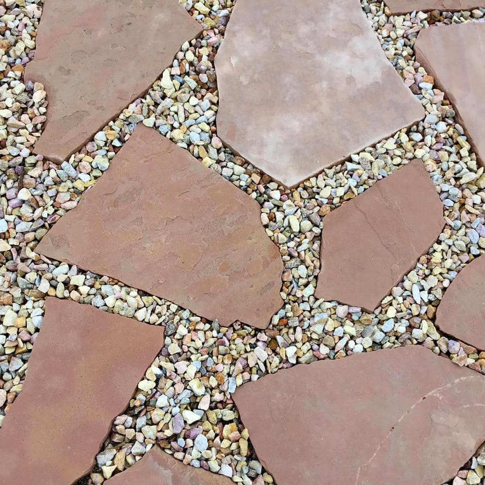 Southwest Boulder & Stone 16 in. x 12 in. x 2 in. 120 sq. ft. Arizona Rosa Natural Flagstone for Landscape, Gardens and Pathways