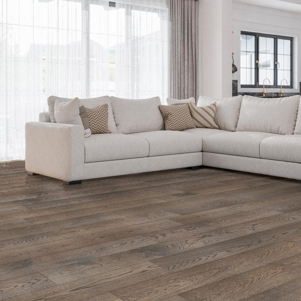 MSI Artesia Lane White Oak XL 1/2 in. T x 7.48 in. W Tongue and Groove Engineered Hardwood Flooring (34.97 sq. ft./case)