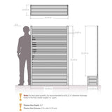 Enclo Privacy Screens Florence 6 ft. x 4 ft. Ash Vinyl Privacy Screen and Planter Box Kit