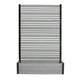 Enclo Privacy Screens Florence 6 ft. x 4 ft. Ash Vinyl Privacy Screen and Planter Box Kit