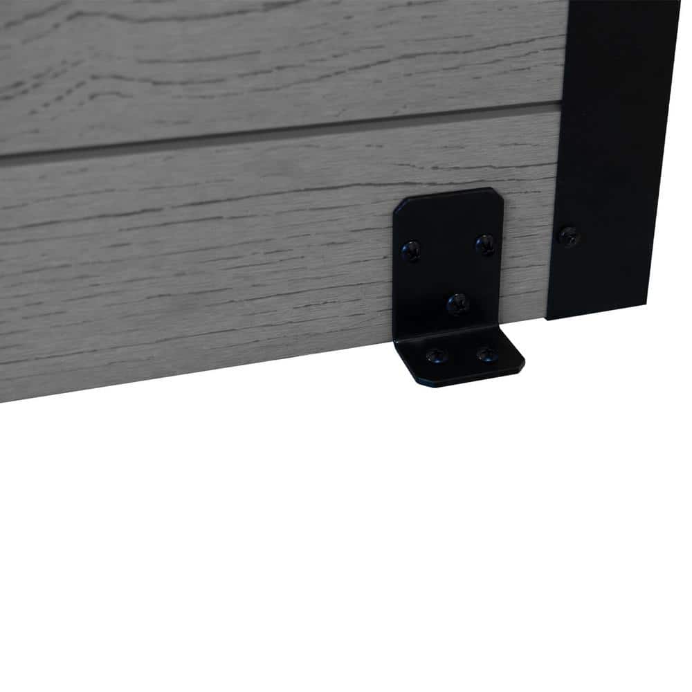 Enclo Privacy Screens Florence 6 ft. x 4 ft. Ash Vinyl Privacy Screen and Planter Box Kit