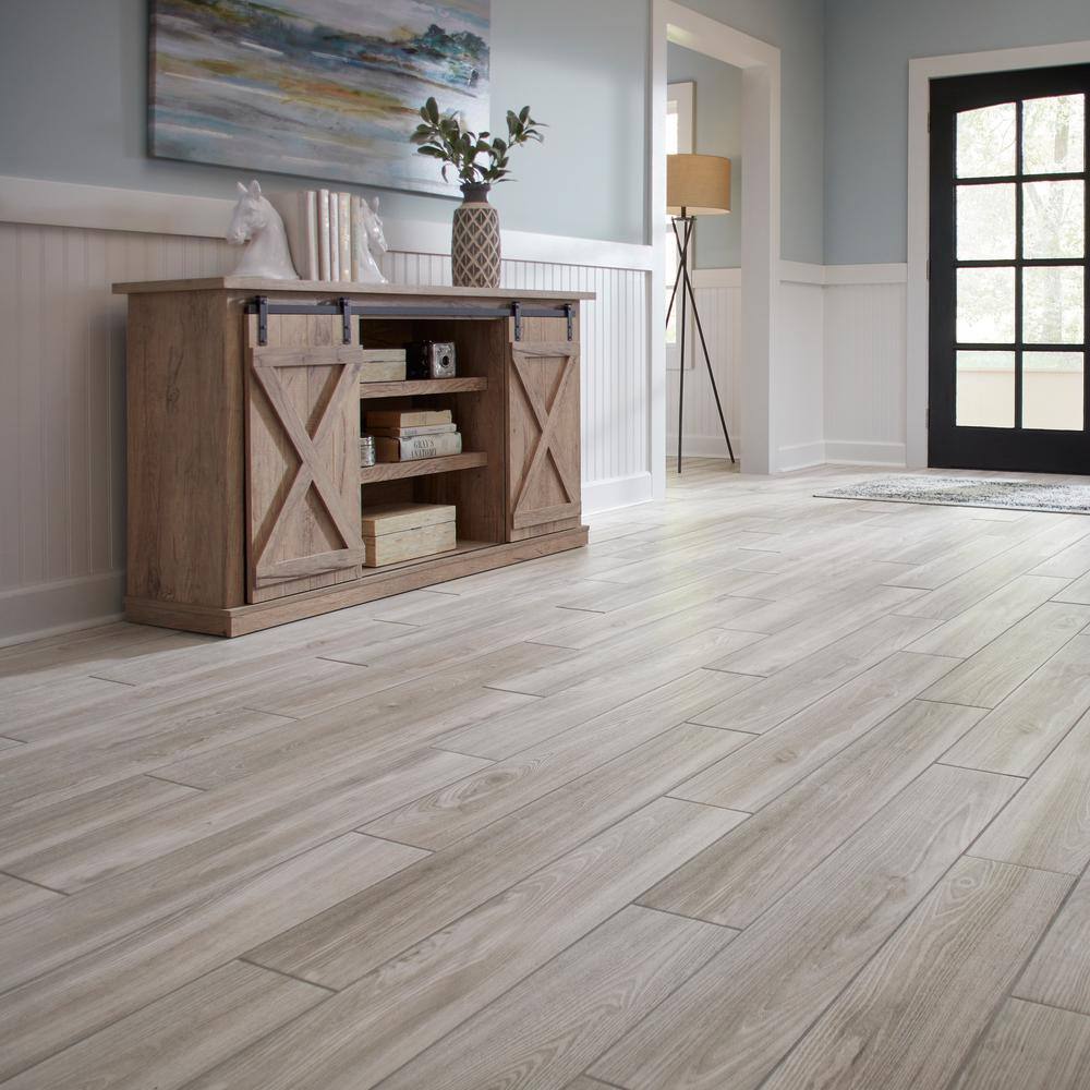 Daltile Regent Grove 6 in. x 36 in. Ash Gray Glazed Porcelain Floor and Wall Tile (14.5 sq. ft./Case)