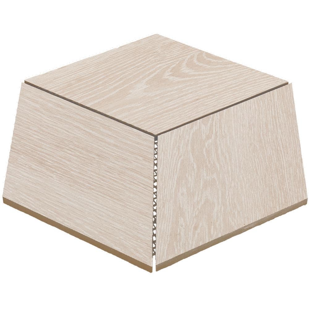 Daltile Emerson Wood Ash White Matte 11-1/2 in. x 11-1/2 in. Glazed Ceramic 3D Cube Mosaic Tile (0.62 sq. ft./Each)