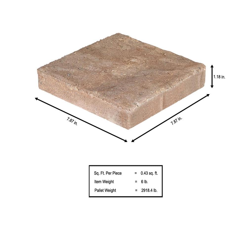 Pavestone Milano Medium 7.75 in. x 7.75 in. x 1.25 in. Ashley River Blend Concrete Paver (480 Pcs. / 207 Sq. ft. / Pallet)