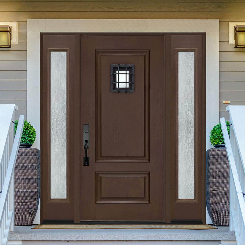 Steves & Sons Regency Textured Panel Customizable Fiberglass Door Collection