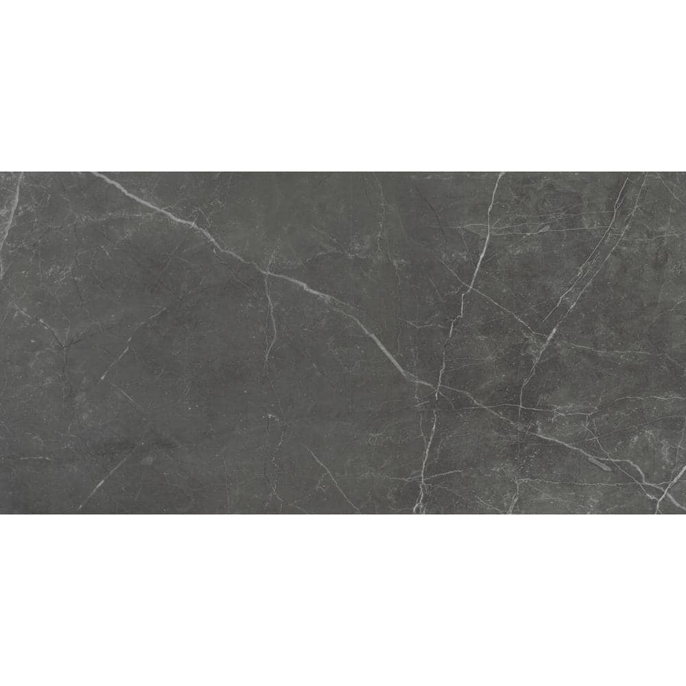 Sterlina Asphalt 23.62 in. x 23.62 in. Matte Marble Look Porcelain Floor and Wall Tile (15.5 sq. ft./Case)