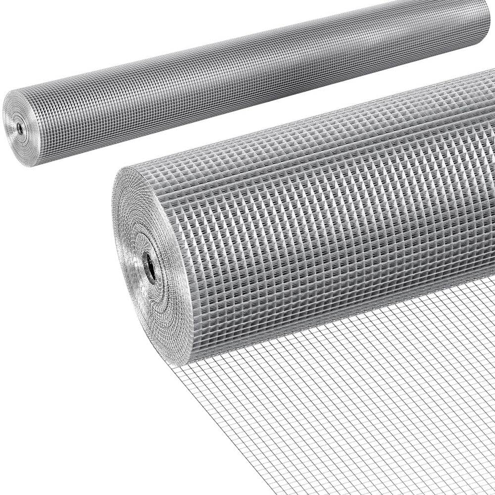 ATENGNES 48 in. x 100 ft. 23-Gauge Galvanized 1/4 in. Chicken Wire Hardware Cloth Fencing Netting Mesh Rolls Garden Rabbit Fence