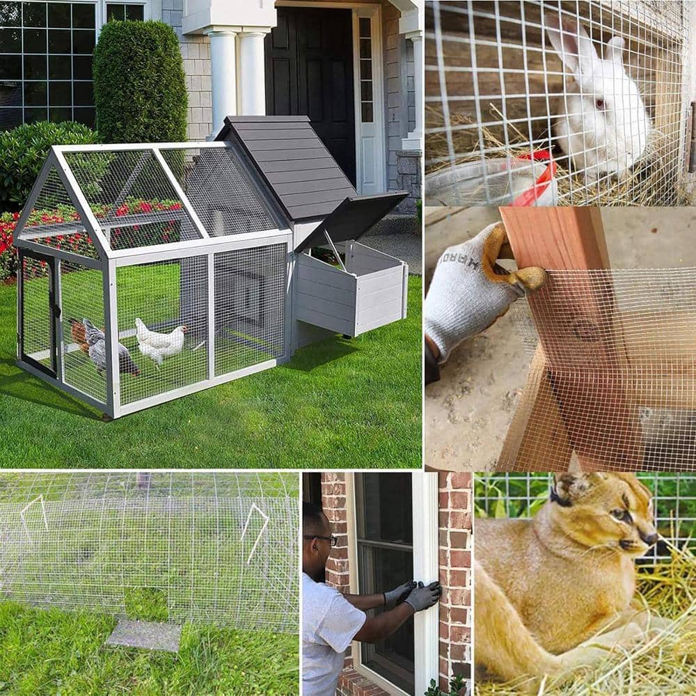ATENGNES 48 in. x 100 ft. 23-Gauge Galvanized 1/4 in. Chicken Wire Hardware Cloth Fencing Netting Mesh Rolls Garden Rabbit Fence