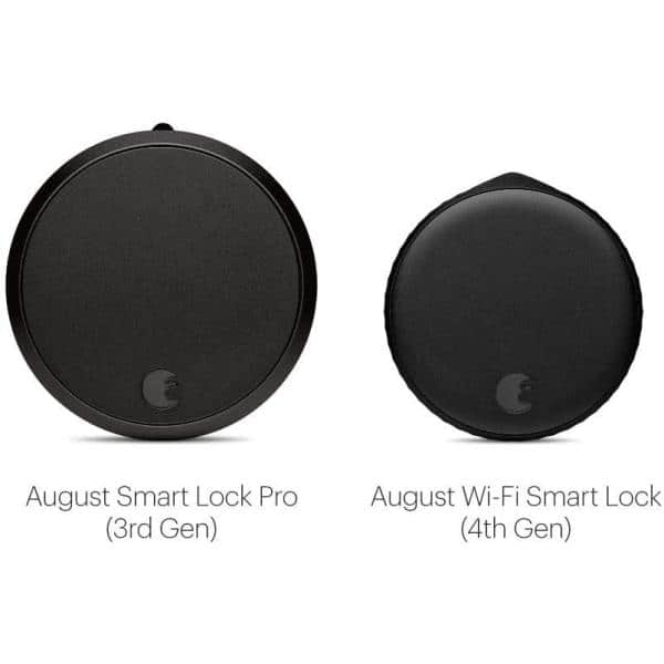 August WiFi Smart Lock Matte Black (Retrofits Over Existing Deadbolt)