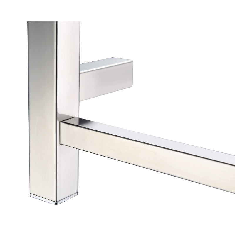 ANZZI Charles Series 6-Bar Stainless Steel Wall Mounted Electric Towel Warmer Rack, Brushed Nickel, 20.47" W x 26.77" H x 4.33" D