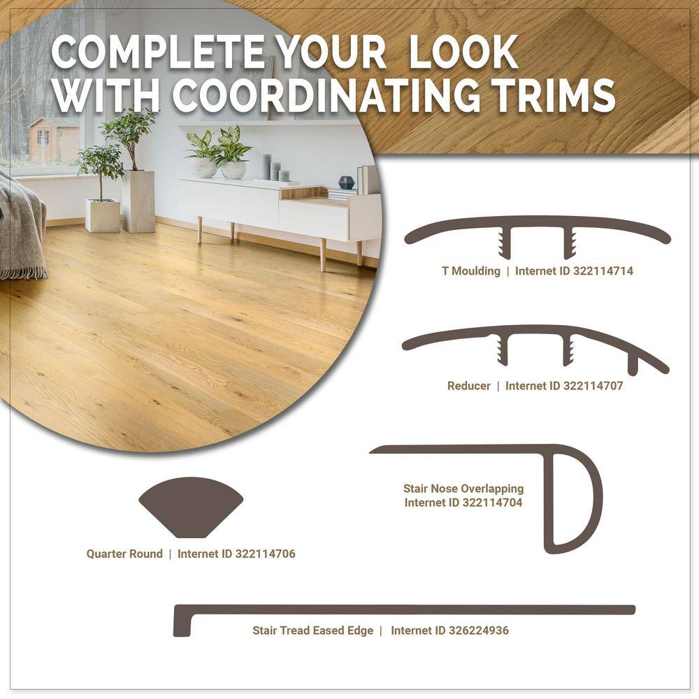 A&A Surfaces Woodridge Aurora Gold Oak .28 in. x 6.5 in. Waterproof Wire Brushed Engineered Hardwood Flooring (1040.16 sq.ft./pallet)