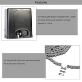 Automatic Sliding Gate Opener Kit with 2 Remote Controls 1400 lbs.
