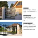 Automatic Sliding Gate Opener Kit with 2 Remote Controls 1400 lbs.