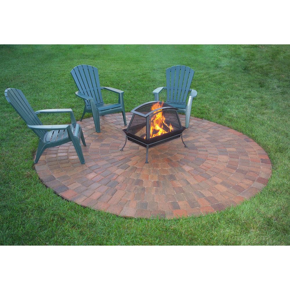 Anchor 9 ft. x 9 in. Autumn Blend Dutch Cobble Concrete Paver Circle Kit