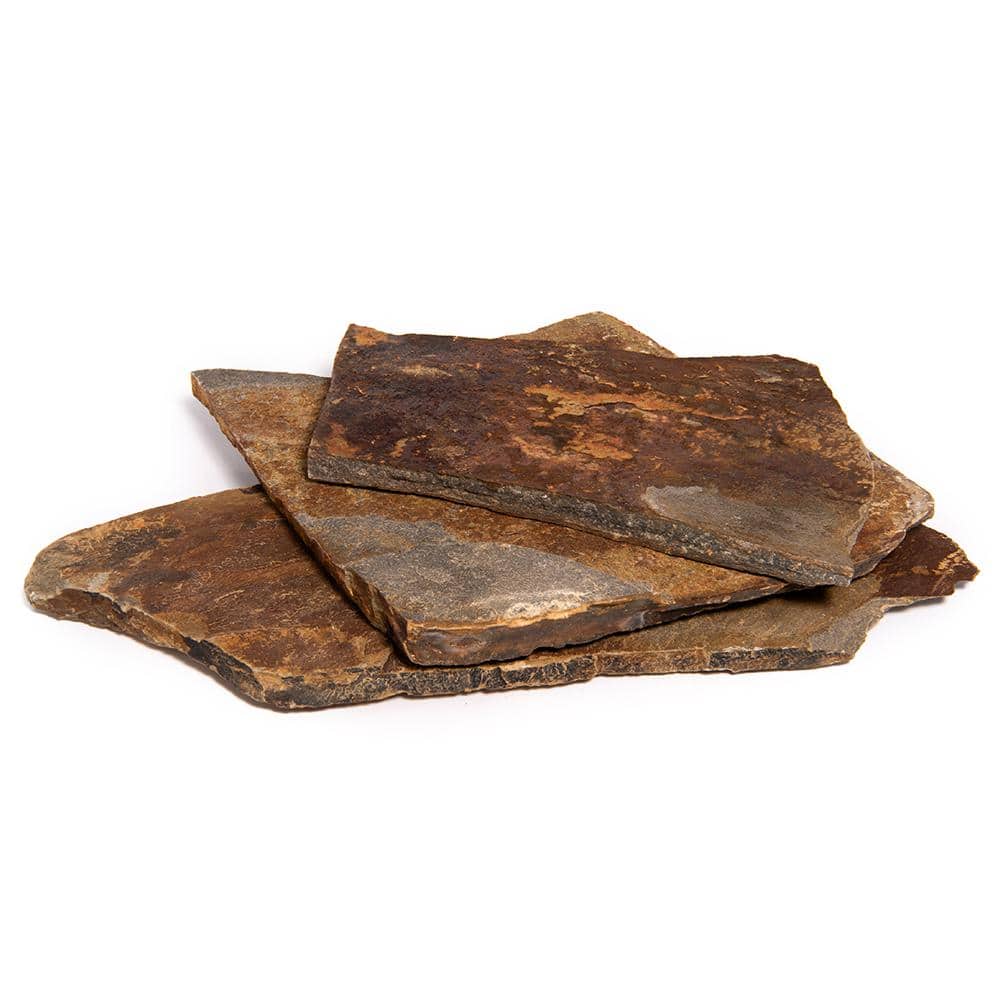 Southwest Boulder & Stone 12 in. x 12 in. x 2 in. 30 sq. ft. Autumn Flame Natural Flagstone for Landscape Gardens and Pathways