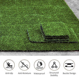 WRIGHTMASTER 0.98ft. x 0.98ft. Glass Deck PE and PP Composite Interlocking Deck Tile in Autumn Grass (33.5 sq. ft. Per Box)