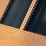 Steves & Sons Regency 36 in. x 80 in. 3/4 6-Lite Clear Glass LHIS Autumn Wheat Stain Mahogany Fiberglass Prehung Front Door