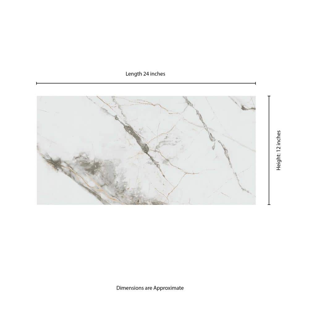 Avalon 12 in. x 24 in. Matte Porcelain Marble Look Floor and Wall Tile (16 sq. ft./Case)