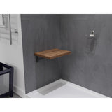 ANZZI Goreme 24 in. Wall Mounted Teak Shower Seat, ADA Compliant, 350 lb Capacity