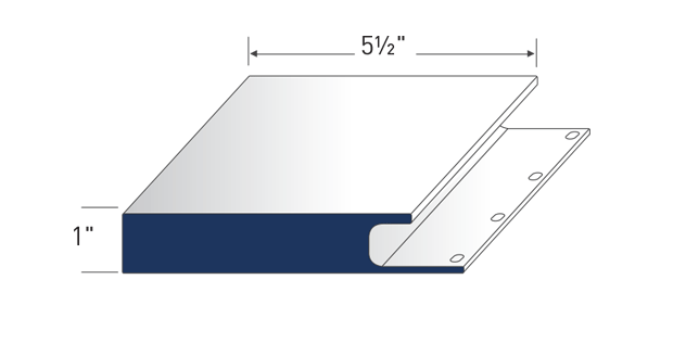 AZEK PVC 3-1/2 Casing With J-Channel AZM7968-16 1" x 5-1/2" x 12'