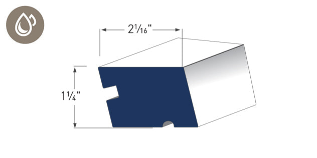Azek Window Sill Nose Moulding 1-1/4" x 2-1/16" x 12'