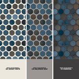 MSI Penny Round Azul 11.3 in. x 12.2 in. x 6mm Glossy Porcelain Mesh-Mounted Mosaic Tile (14.4 sq. ft. / Case)