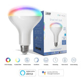 Feit Electric 65-Watt Equivalent BR30 Dimmable Full Color Changing Wi-Fi LED Smart Light Bulb (4-Pack)